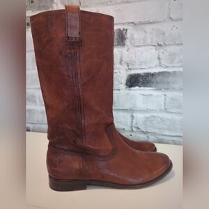 Frye Brown Leather Pull-On Boots – Women’s Size 9